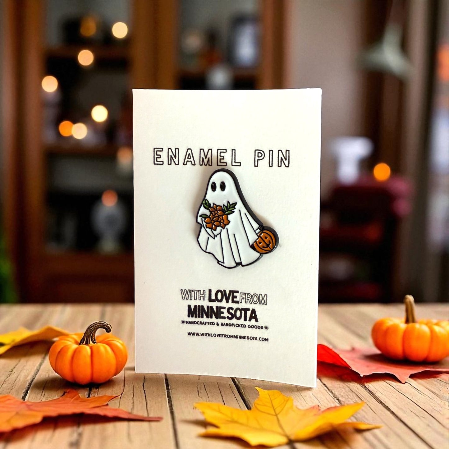 Ghost Pumpkin Enamel Pin