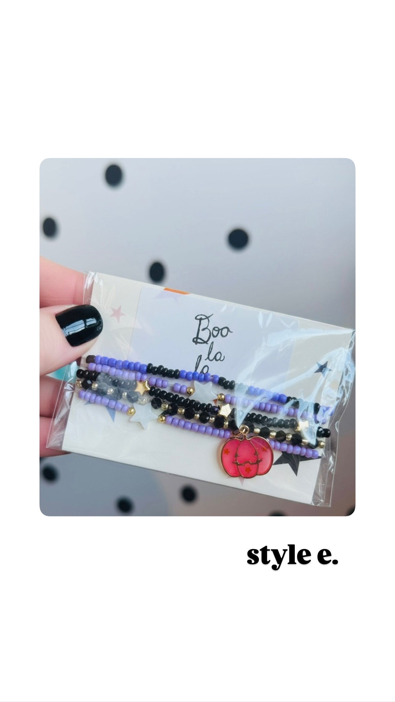 Boo La La Beaded Elastic Bracelet Stack