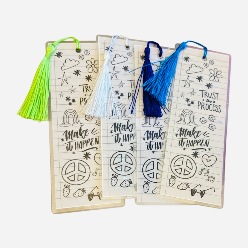 Positive Vibes Doodle Bookmark