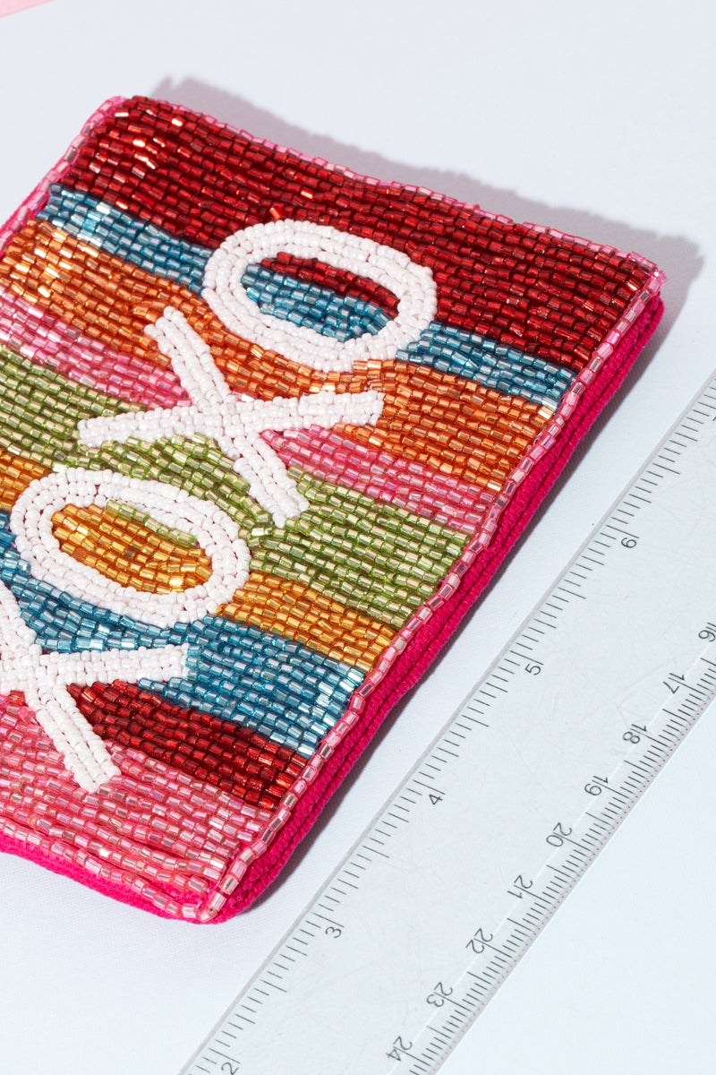 XOXO Beaded Coin Purse/Pouch