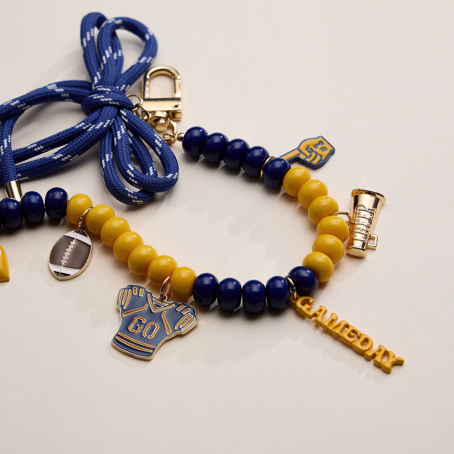 Game Day Bag Charm/Keychain: Purple + Hold