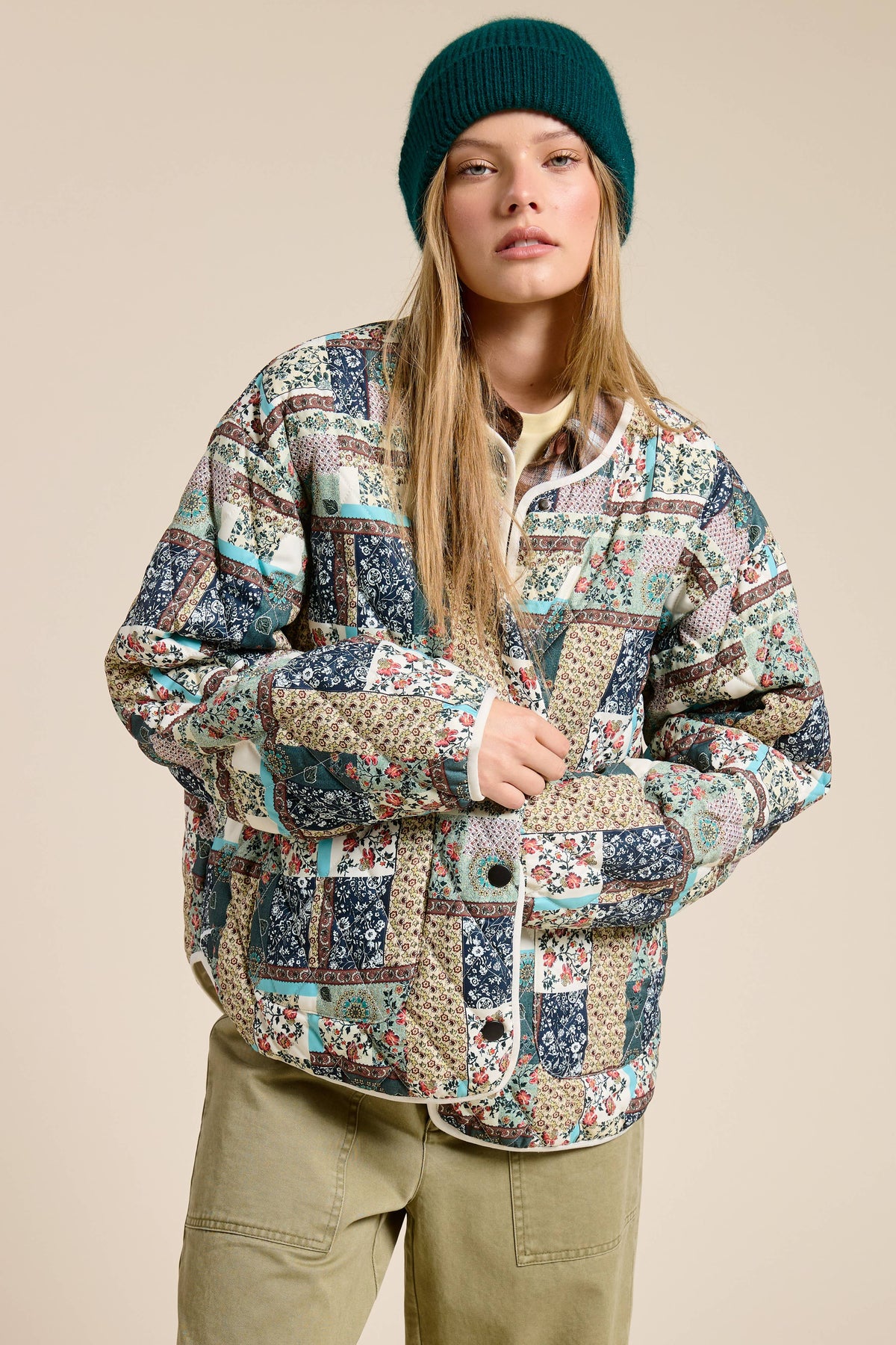 Floral Patchwork Quilted Jacket