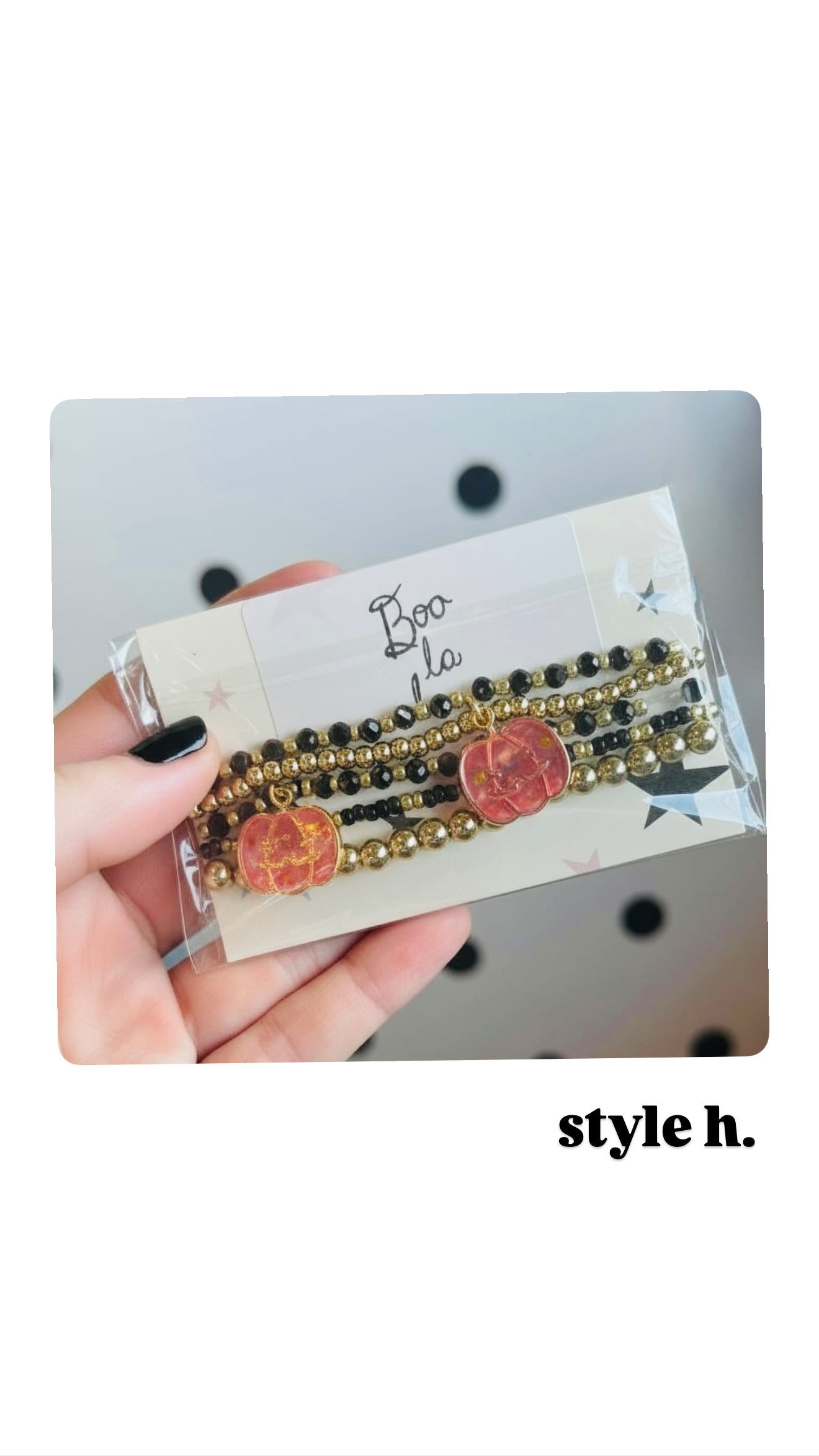 Boo La La Beaded Elastic Bracelet Stack