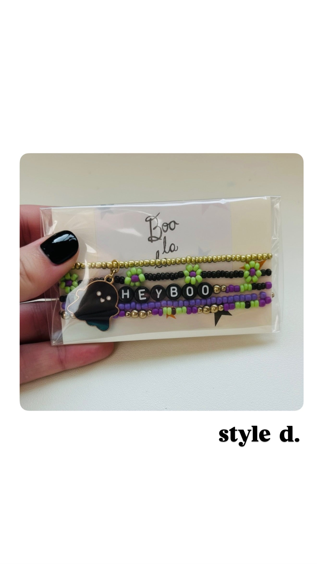 Boo La La Beaded Elastic Bracelet Stack