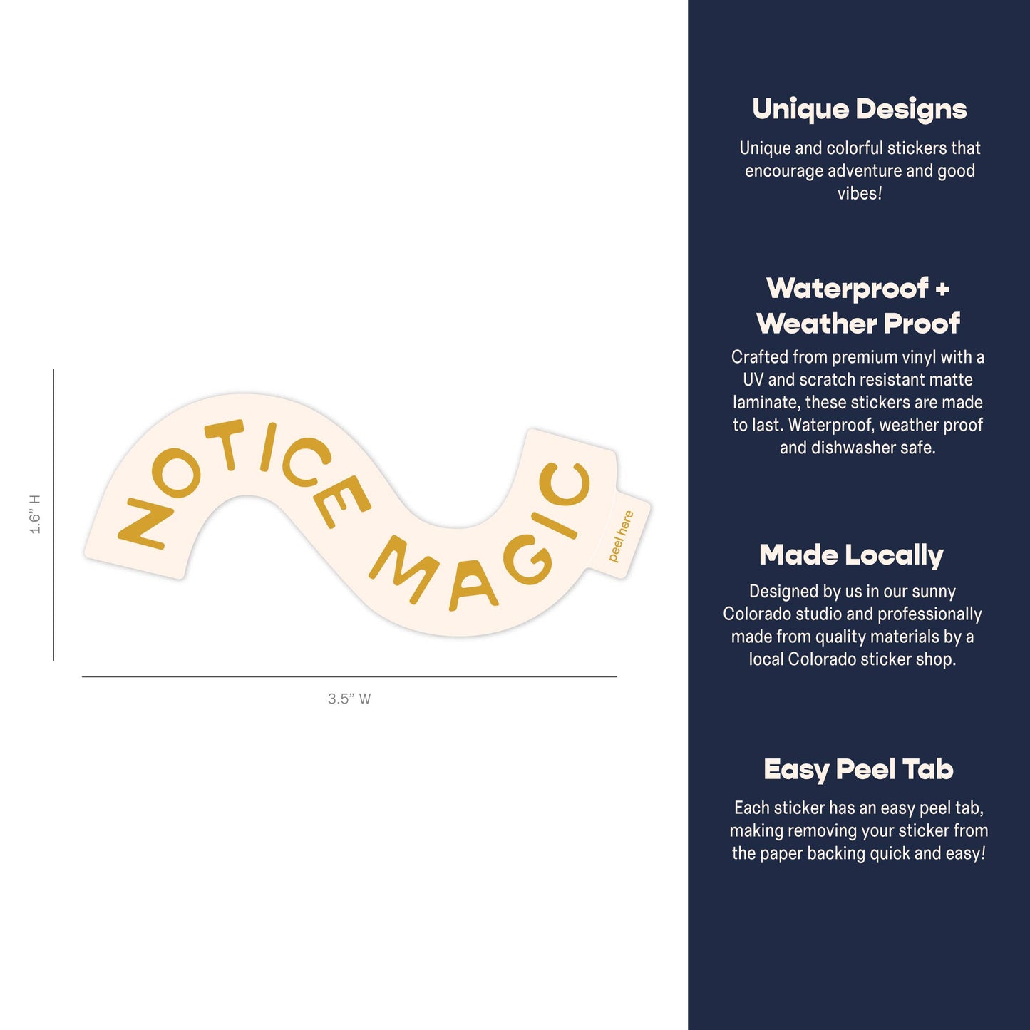 Notice Magic Sticker | Vinyl Sticker | Yellow: Sticker Only