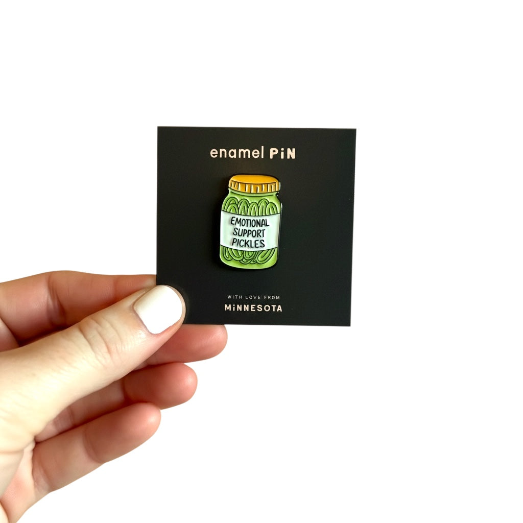 Emotional Support Pickles Enamel Pin