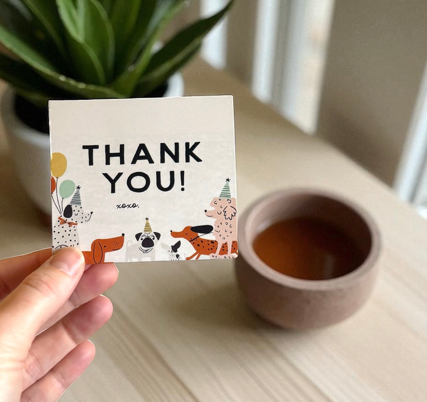 Puppy Party Thank You Flat Cards