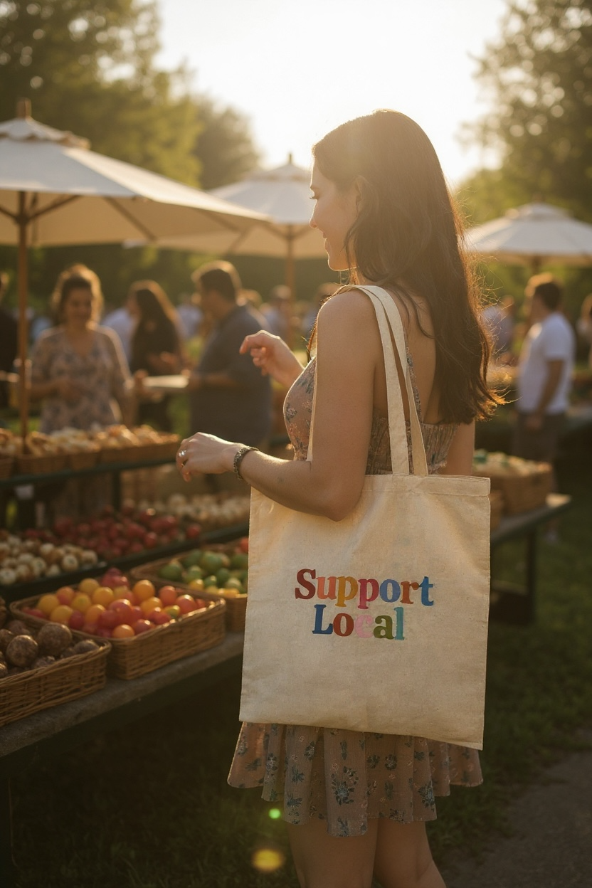Canvas Tote Bag: Multi-Color