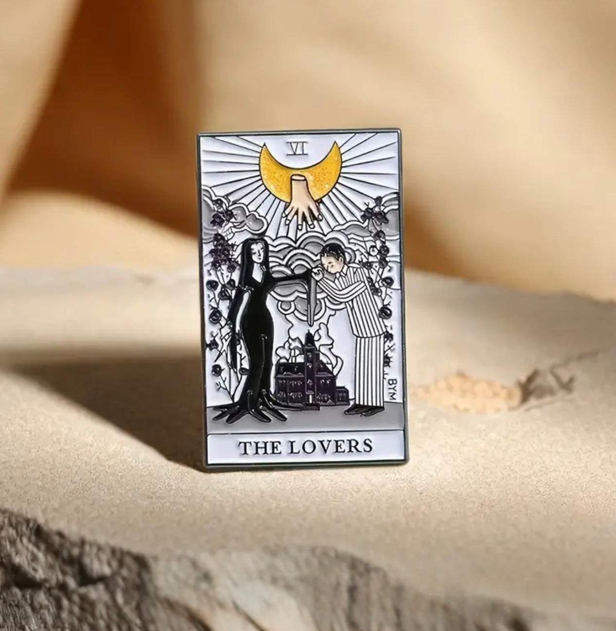 Addam’s Family Tarot Card Enamel Pin