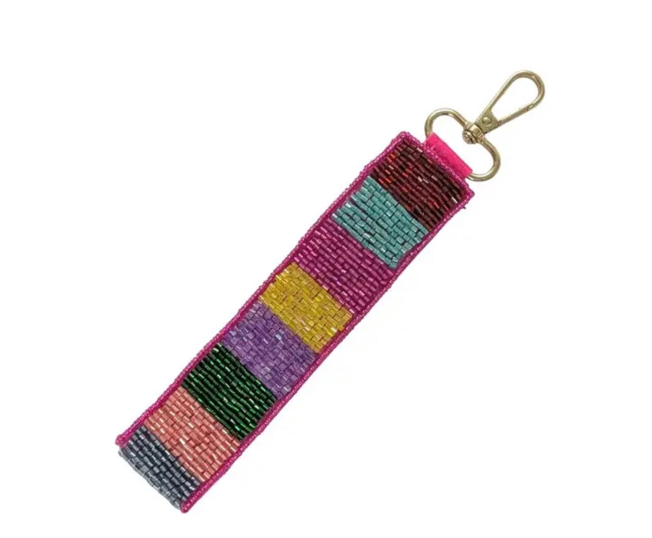 Mom Beaded Wristlet Keychain