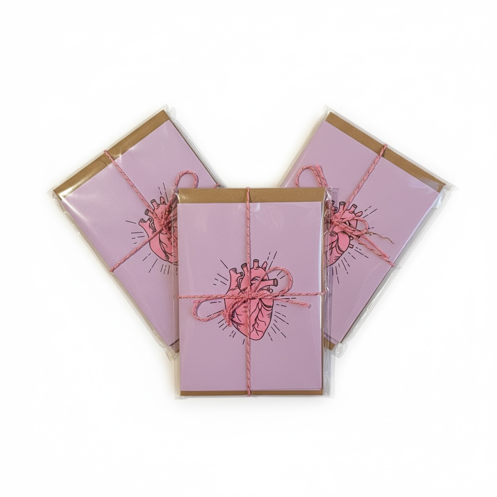 “You Are Here” Anatomical Heart Flat Card Set