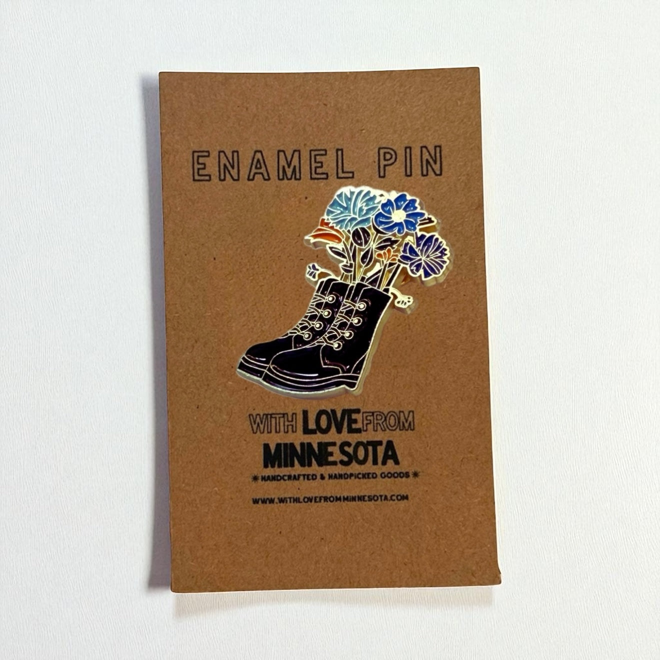 Bouquet Boots Enamel Pin