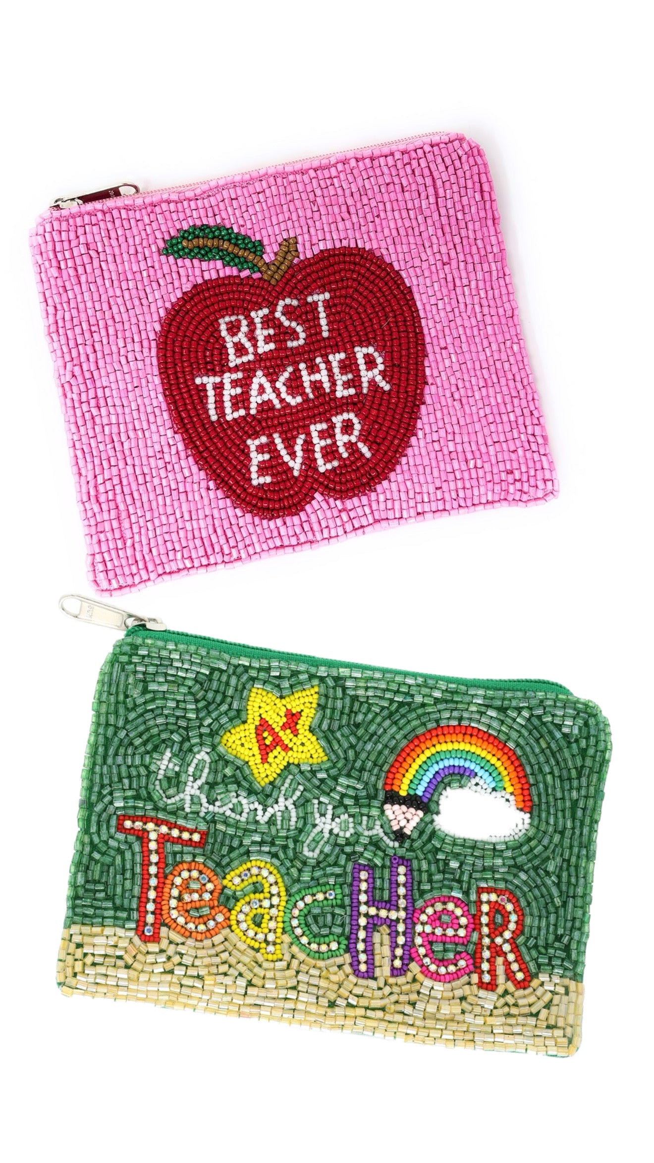 Thank You Teachers Beaded Coin Purse