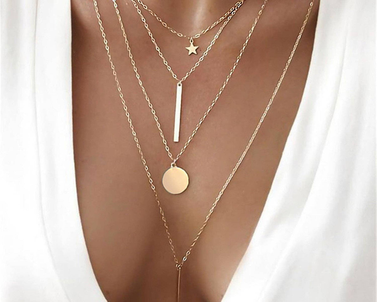 18K Gold PVD Plated Waterproof Stainless Steel Chain Necklace - 7566: S0OX3T7566