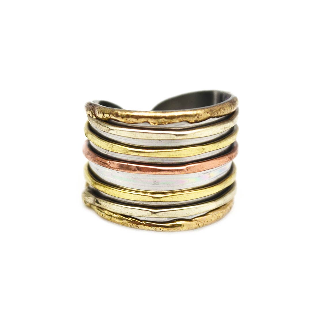 Mixed Metal Cuff Ring