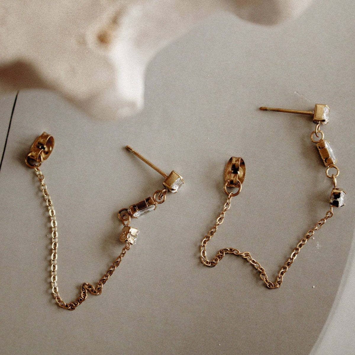 BIRDIE EARRINGS | waterproof gold drop earrings