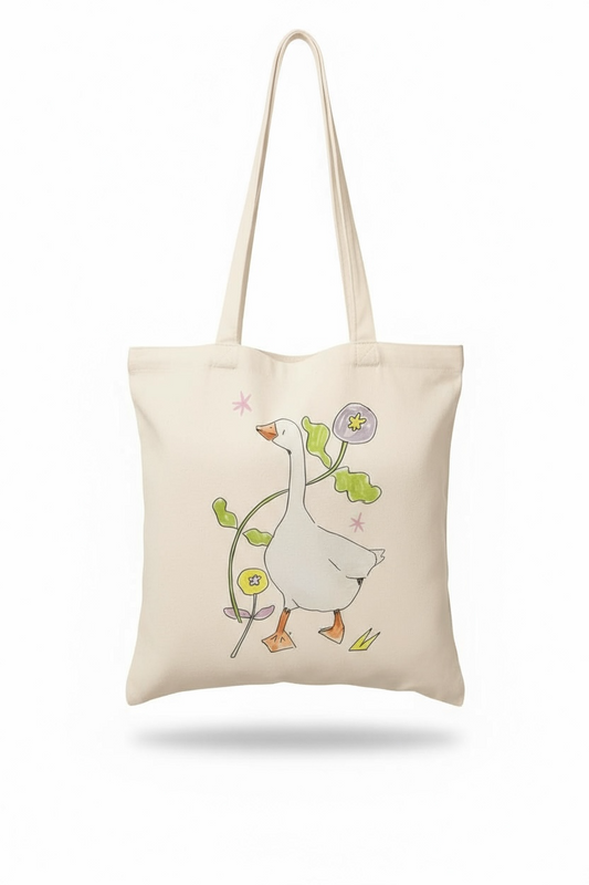 Goose Sketch Canvas Tote