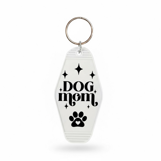 Dog Mom Motel Keychain