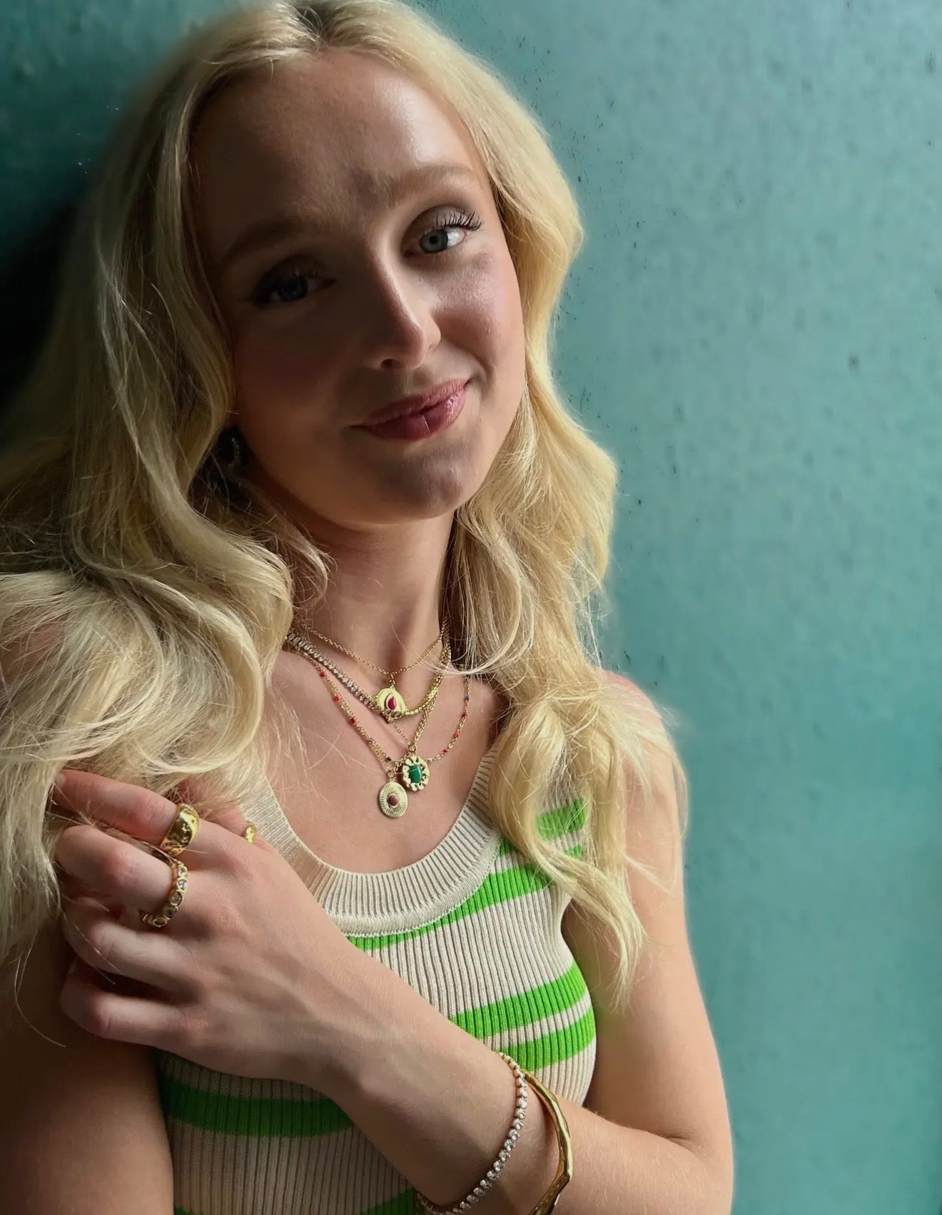 Layla Mauve Stone Pendant Necklace