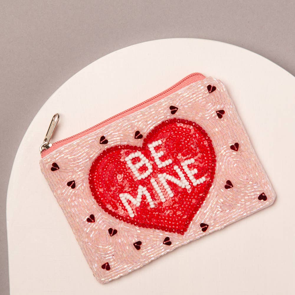 Be Mine Beaded Coin Purse