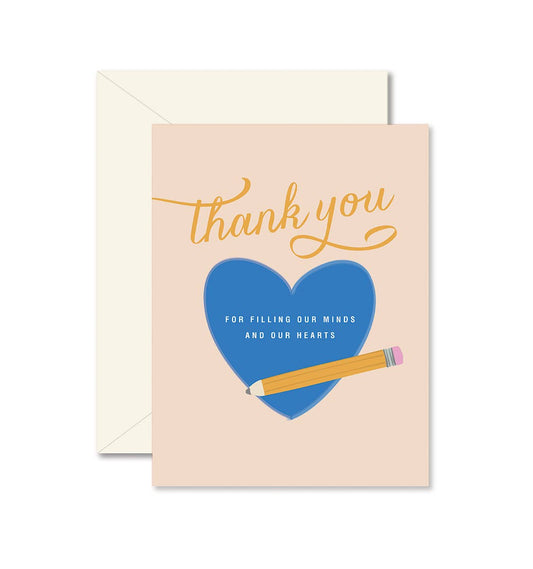 Filling Our Hearts Teacher Greeting Card
