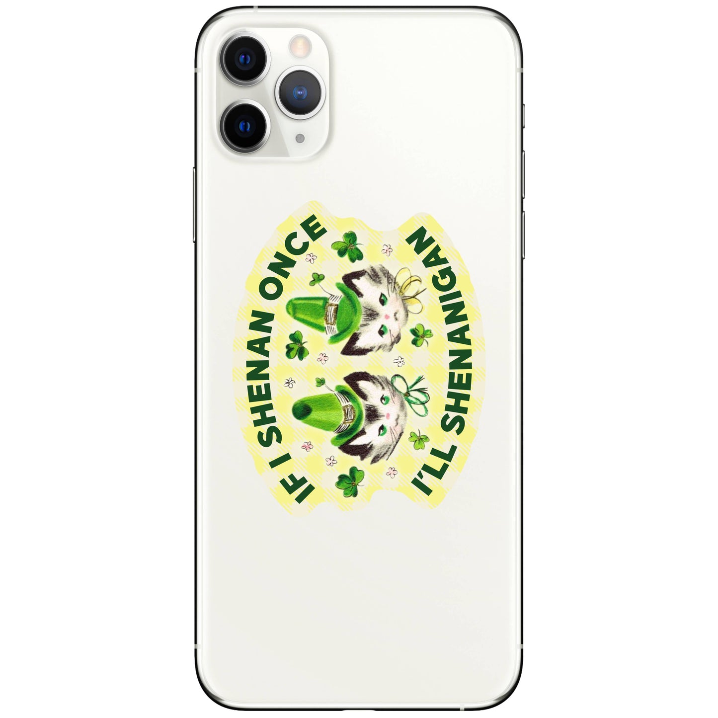 Feisty Lucky Shenanigan Cat High Quality Vinyl Sticker