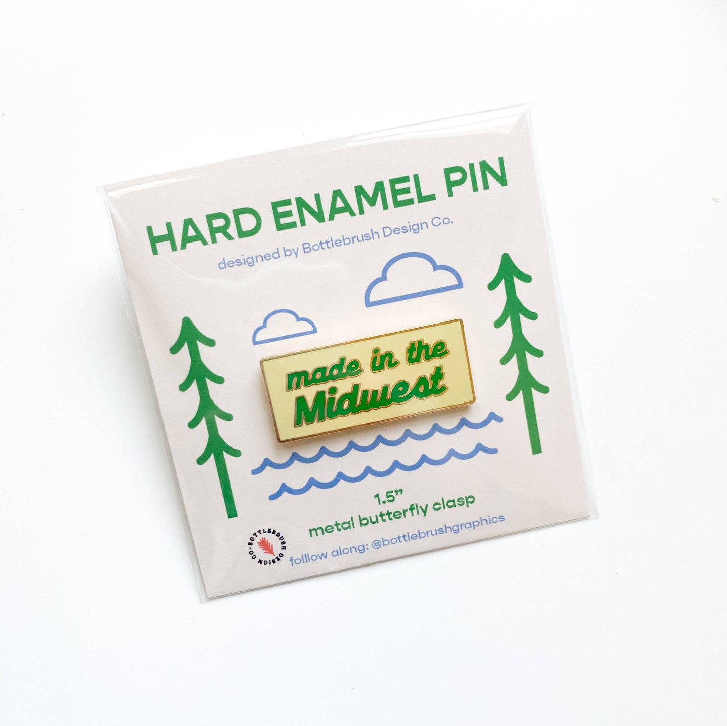 Made in the Midwest Hard Enamel Local Love Pin
