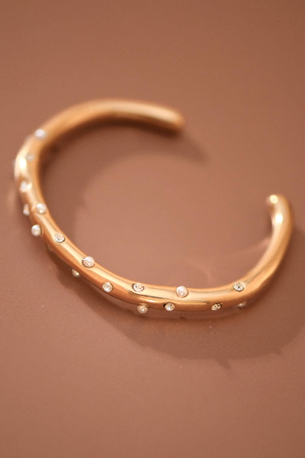 18K Gold PVD Plated Waterproof Stainless Steel Cuff - 7975: S0OX3T7975