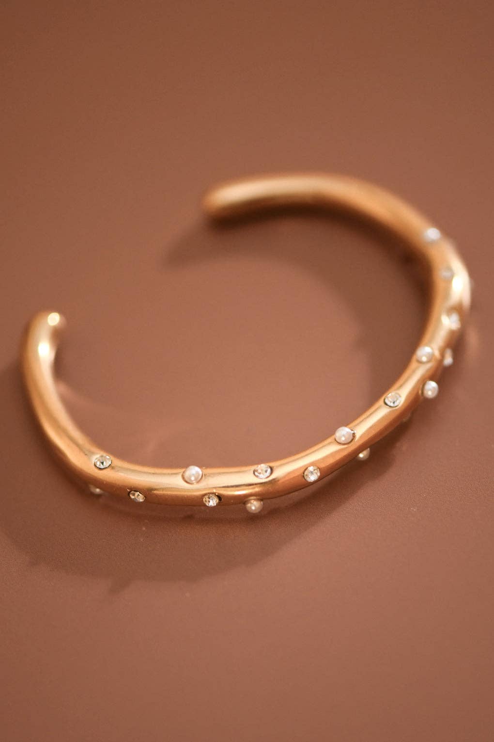 18K Gold PVD Plated Waterproof Stainless Steel Cuff - 7975: S0OX3T7975