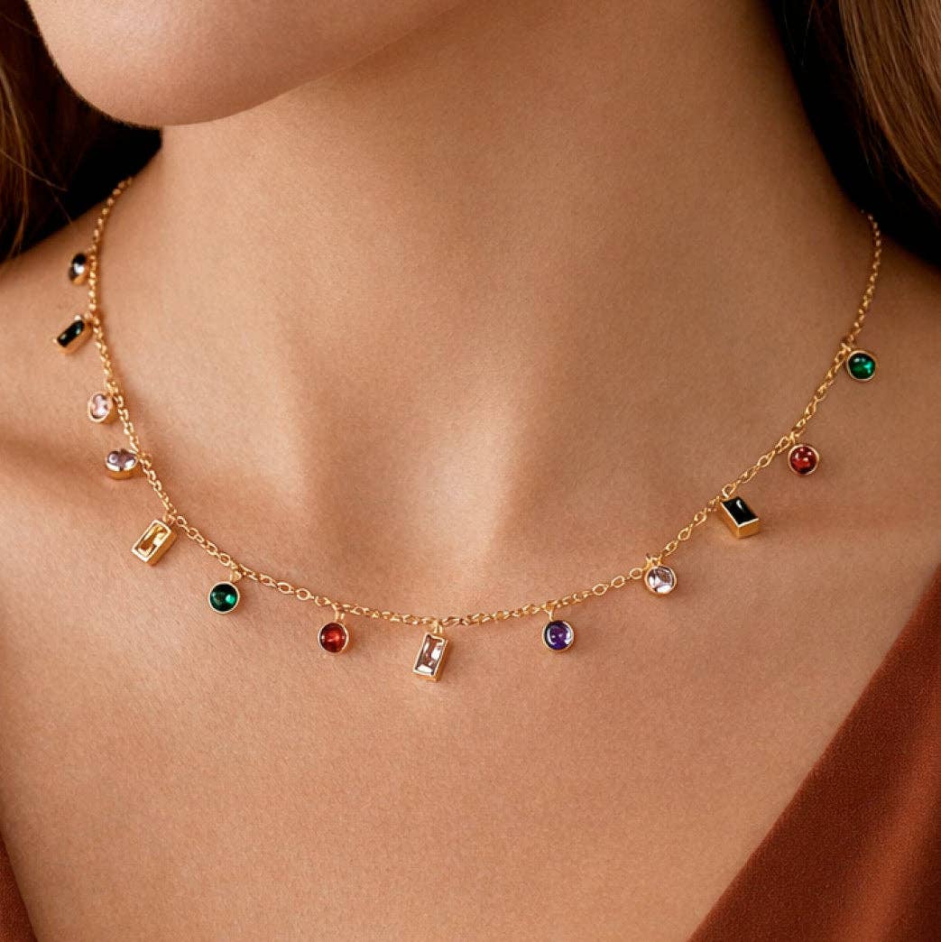 18K Gold Plated Waterproof Stainless Steel Chain Necklace - 7567: S0OX3T7567