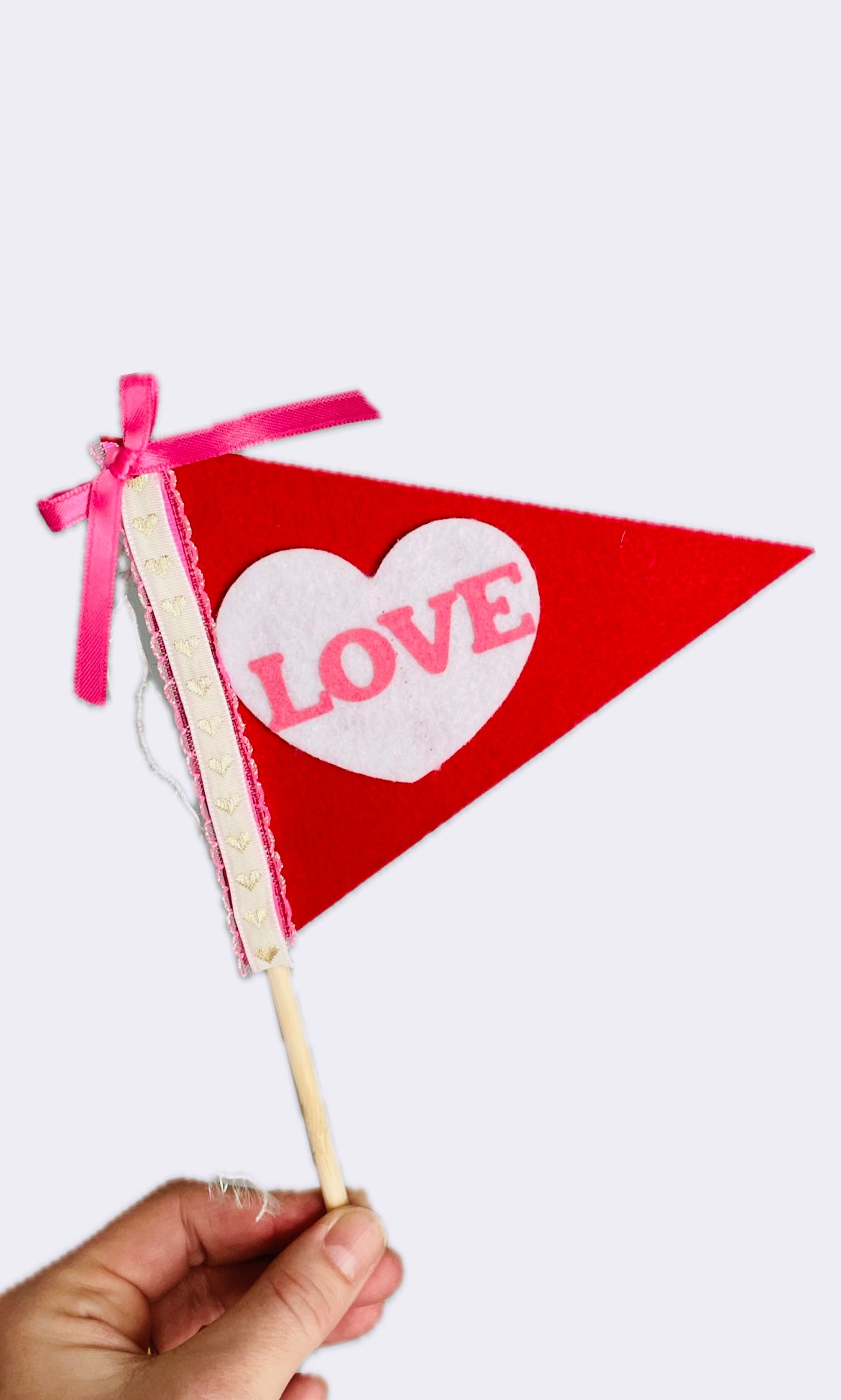 L O V E pennant flag