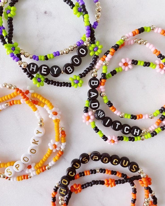 Boo La La Beaded Elastic Bracelet Stack