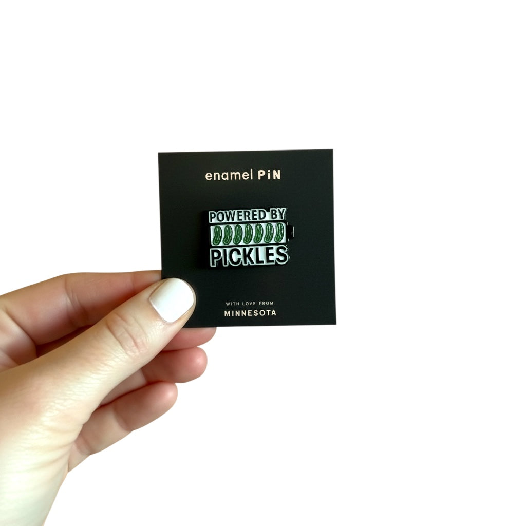 Powered By Pickles Enamel Pin