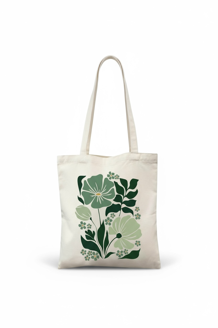 Botanical Canvas Tote
