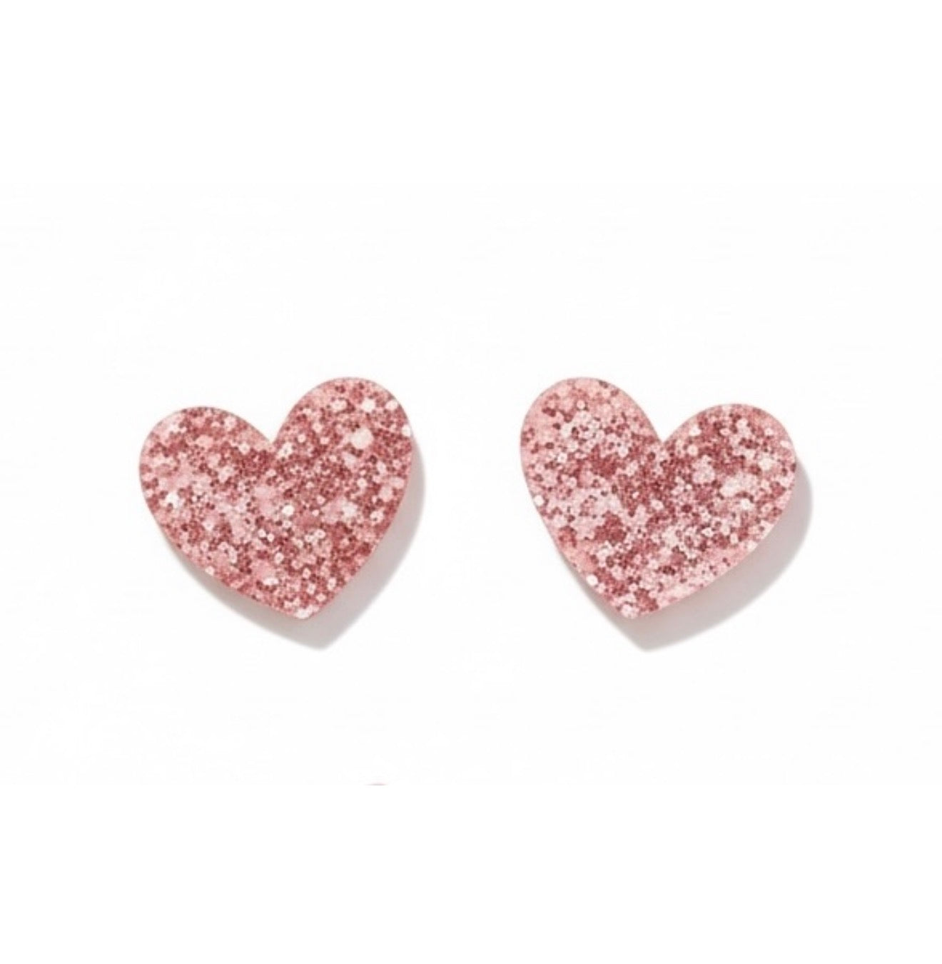 Pink Glitter Acrylic Stud Earrings