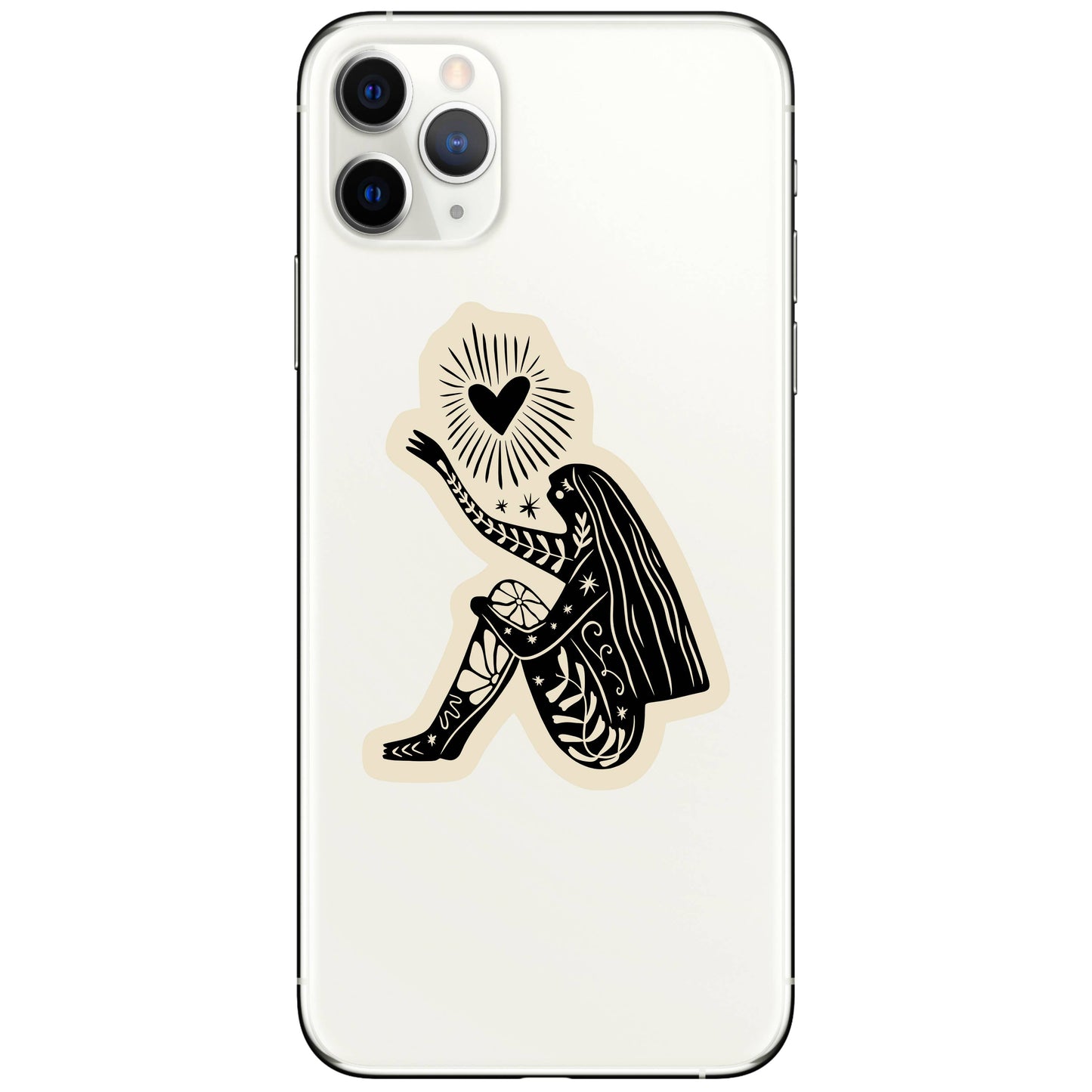 Floral Flower Lady Mystic High Quality Vinyl Sticker