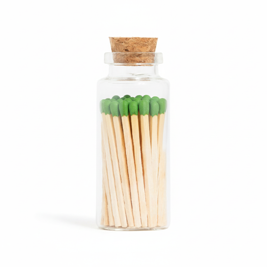 Avocado Green Matches in Medium Corked Vial