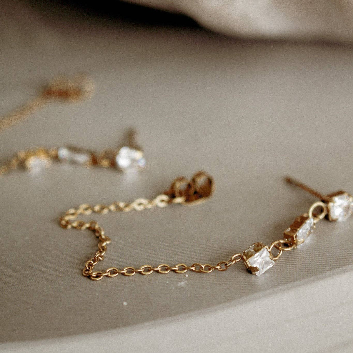 BIRDIE EARRINGS | waterproof gold drop earrings