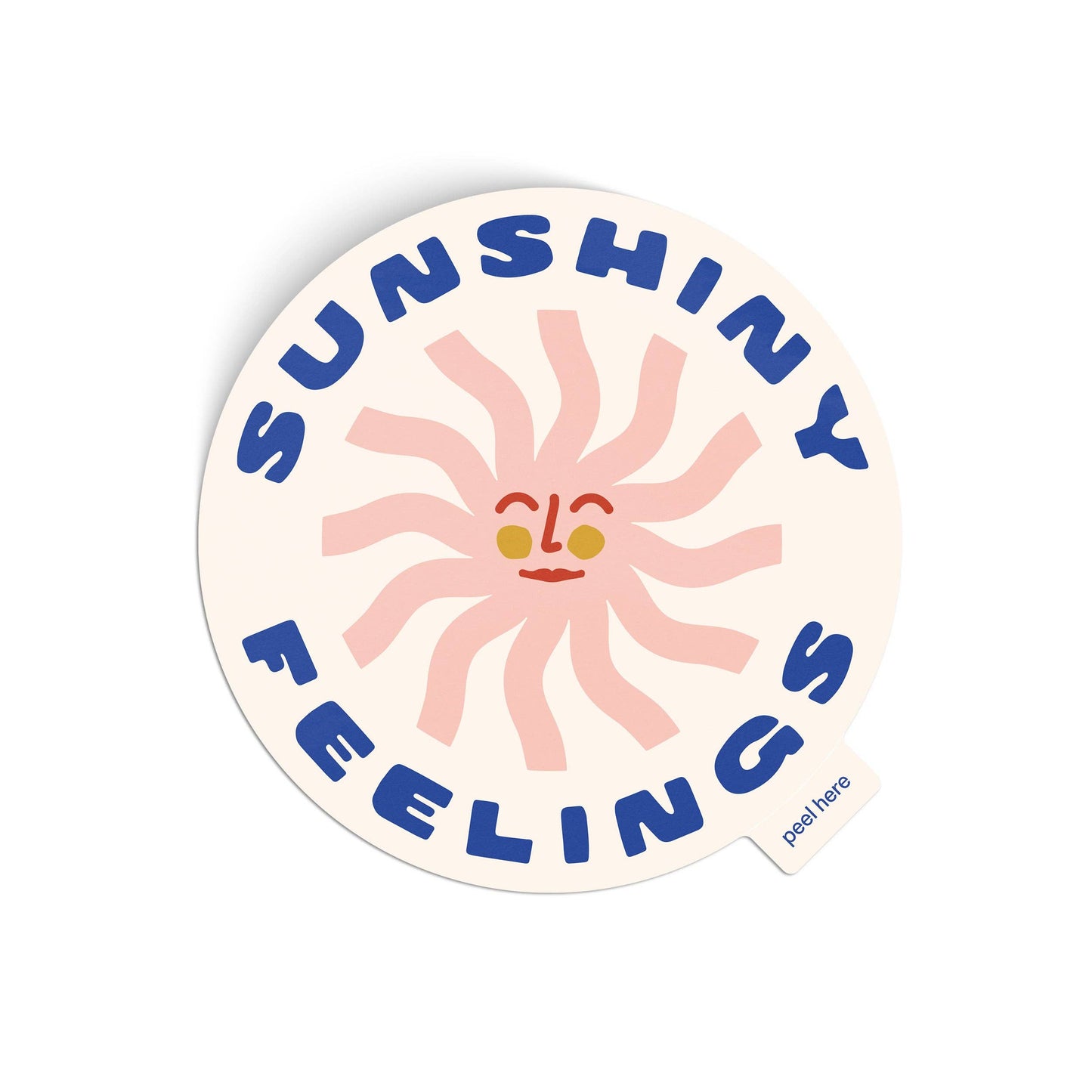 Sunshiny Feelings Sticker | Vinyl Sticker | Pink: Sticker Only