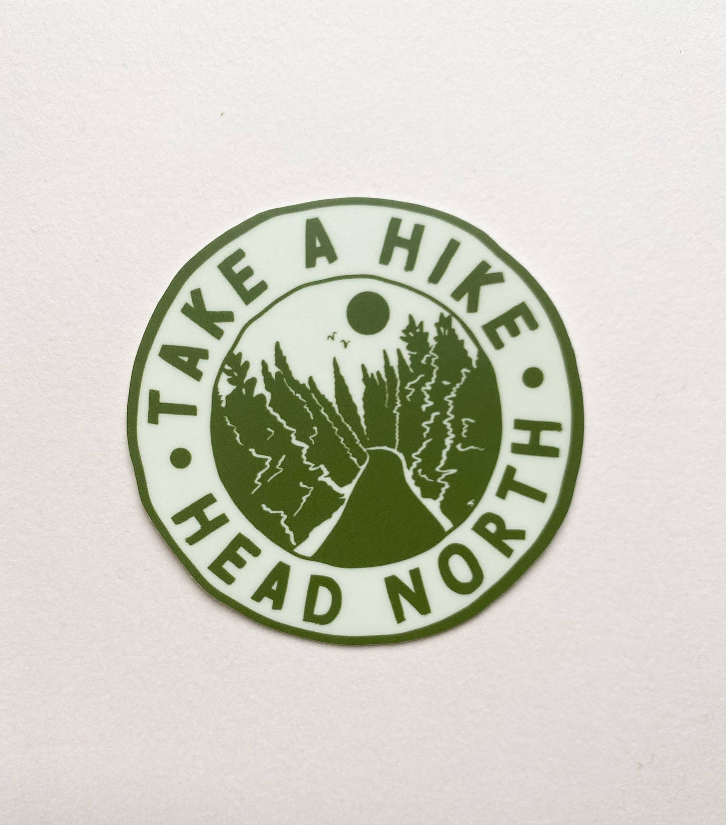 Take a Hike Head North Vinyl Sticker