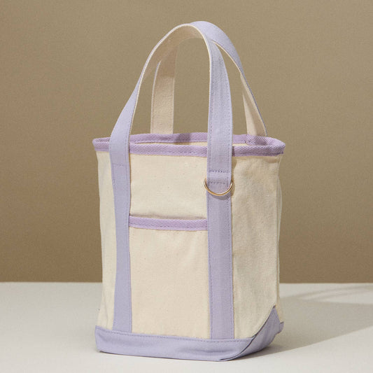 EcoCharm Cotton Everywhere-Carry Canvas Tote Bag -Small Size: Lavendar / One size