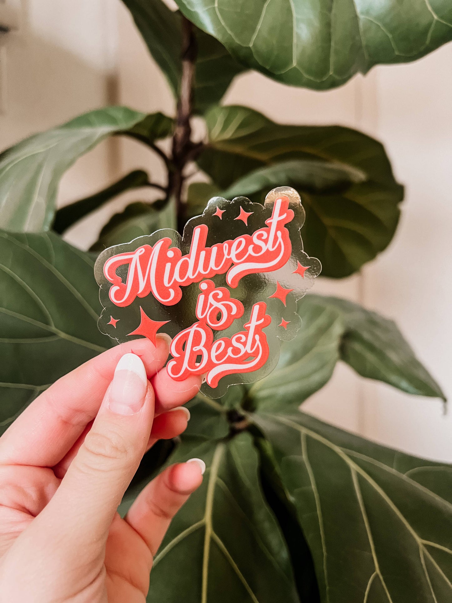 Midwest is Best Sticker - Clear