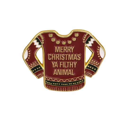 Filthy Animal Christmas Sweater Enamel Pin