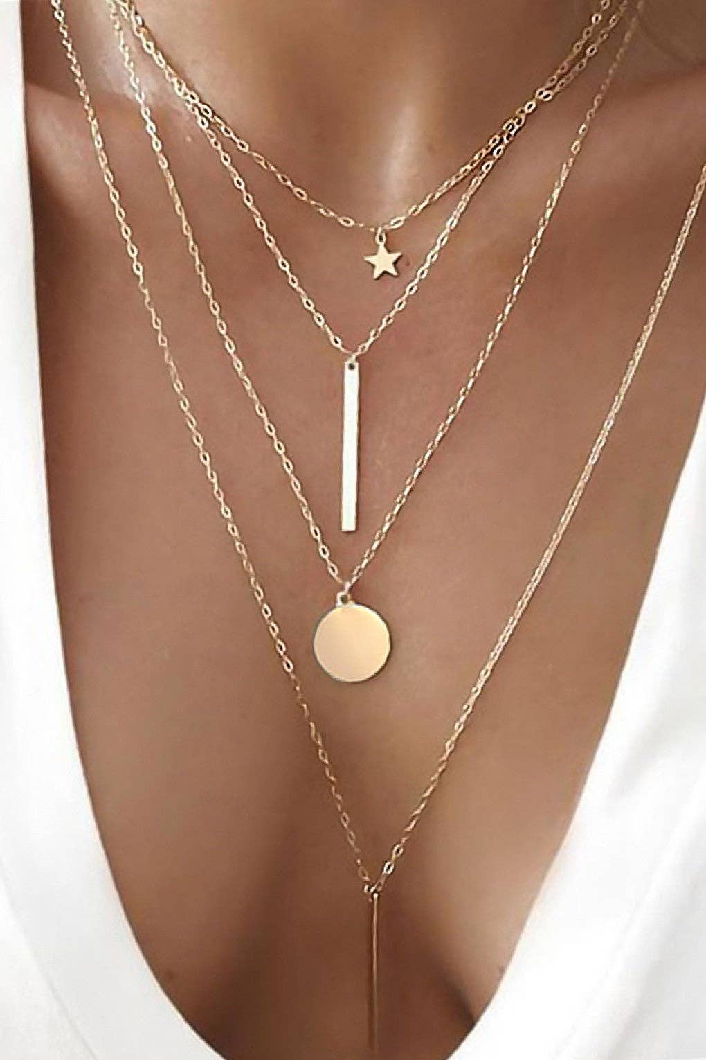 18K Gold PVD Plated Waterproof Stainless Steel Chain Necklace - 7566: S0OX3T7566