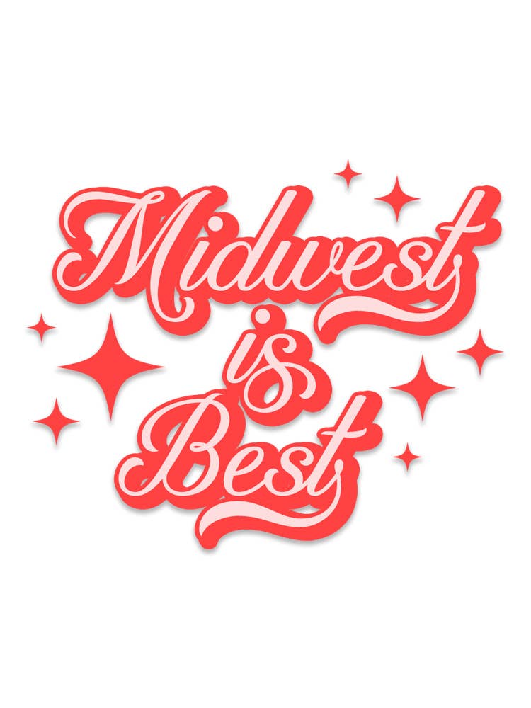 Midwest is Best Sticker - Clear
