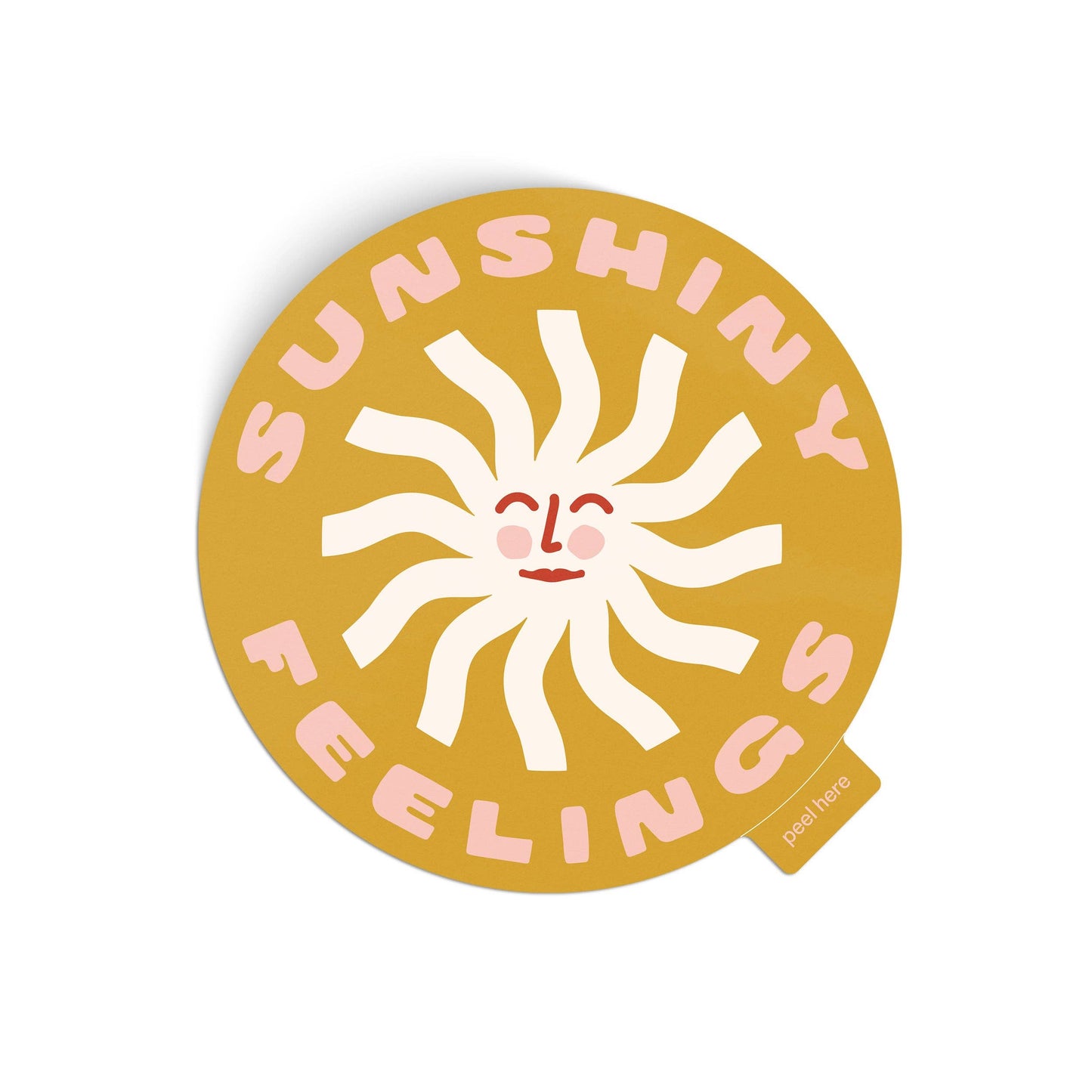 Sunshiny Feelings Sticker | Vinyl Sticker | Yellow: Sticker Only