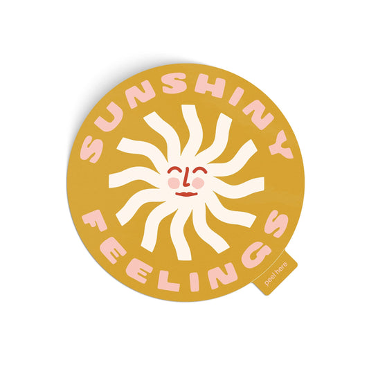 Sunshiny Feelings Sticker | Vinyl Sticker | Yellow: Sticker Only