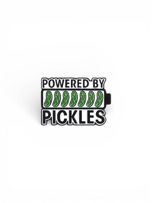 Powered By Pickles Enamel Pin