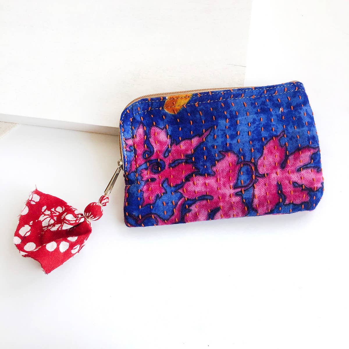 Kantha Tasseled Card Pouch