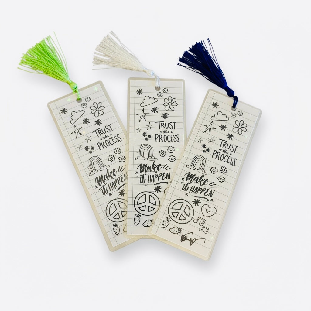 Positive Vibes Doodle Bookmark
